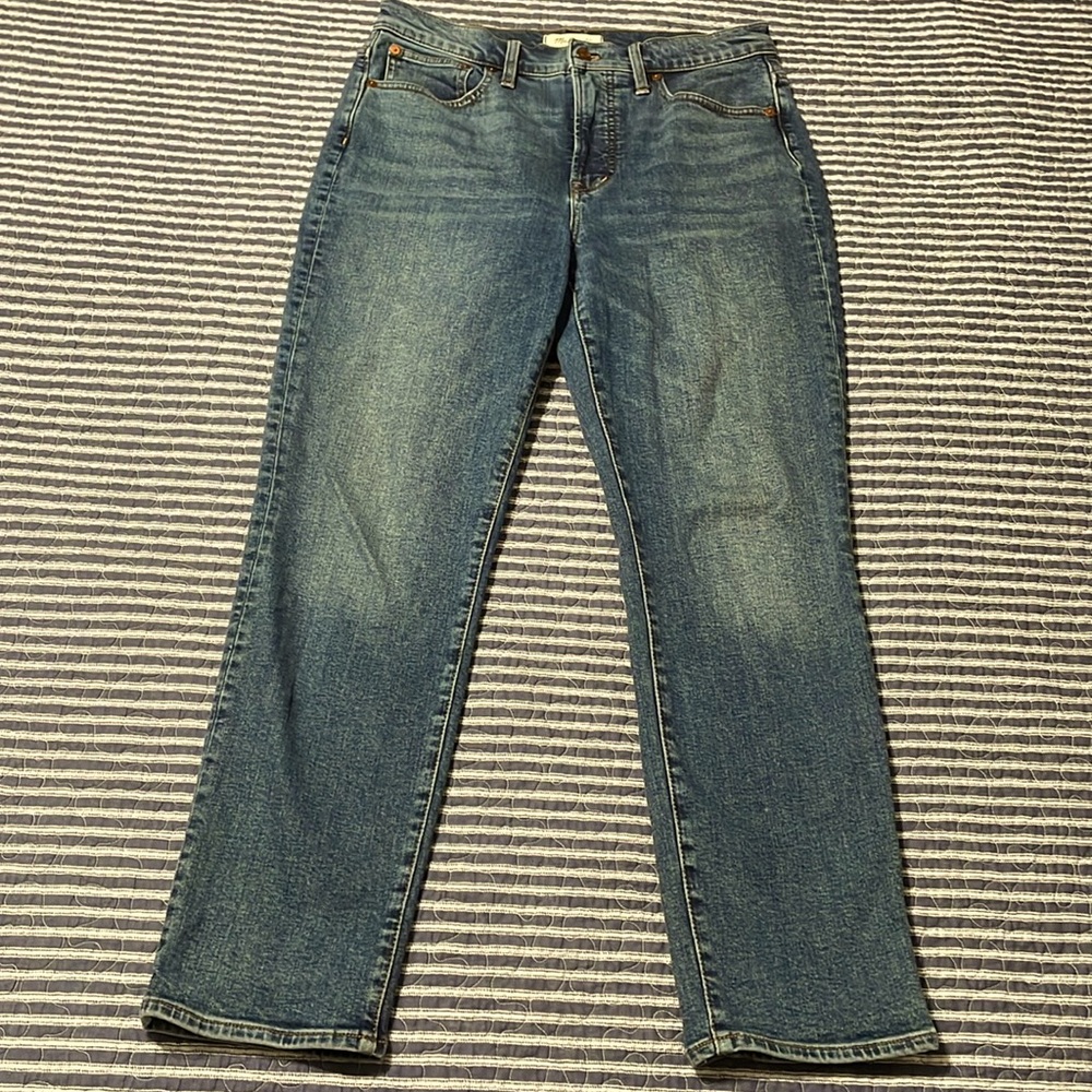Madewell perfect vintage jean 29 medium wash high waist ankle length excellent